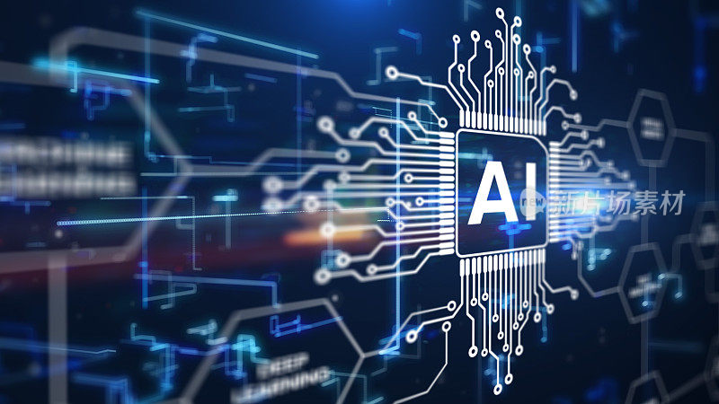 技术数字化的AI CPU研究、学习、网络发展的未来设计信息背景。